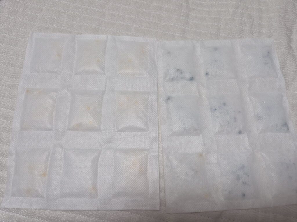 다이소 수납함용 제습제 흡습 상태 표시